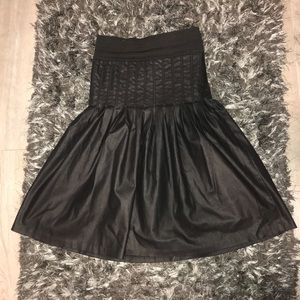 Leather high waisted skirt size S